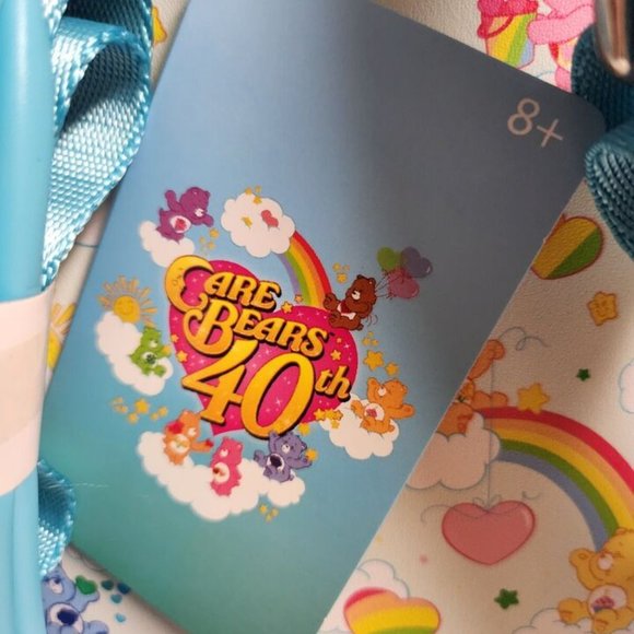 Loungefly Care Bears Mini Backpack 40th Anniversary All Over Pattern Bag - Picture 8 of 11
